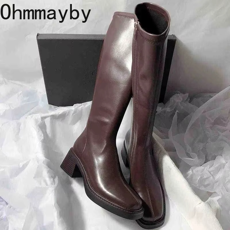 Vintage Fashion Online - Vintage Starke Ferse Frauen Kniehohe Stiefel