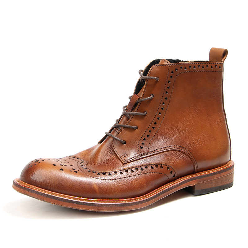 Vintage Fashion Online - Vintage Herren-Knöchel-Chelsea-Stiefel, luxuriöses echtes Leder, 2025,