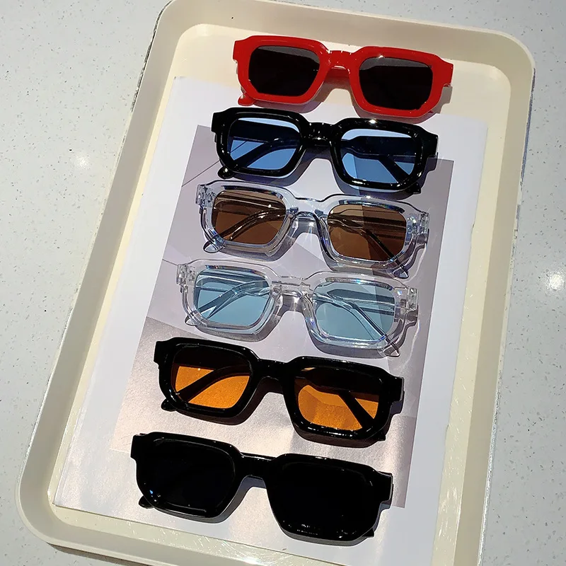 Vintage Fashion Enthusiasts - Vintage Rechteckige Sonnenbrille für Outdoor-Aktivitäten, Luxusmarken-Design,