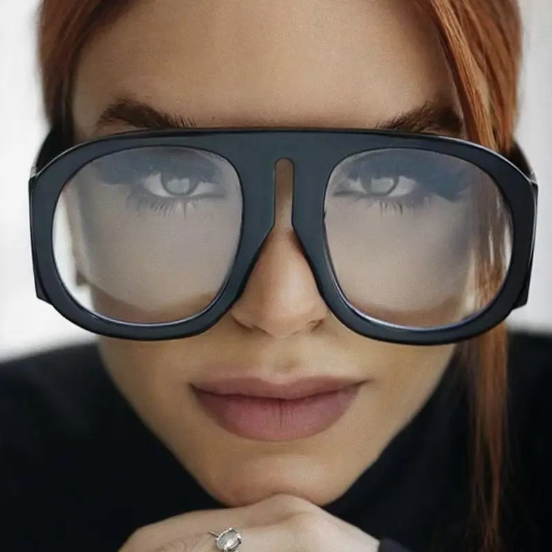 Vintage Fashion Enthusiasts - Vintage Luxusmarken-Designer-Sonnenbrille, übergroße Piloten-Sonnenbrille für Damen