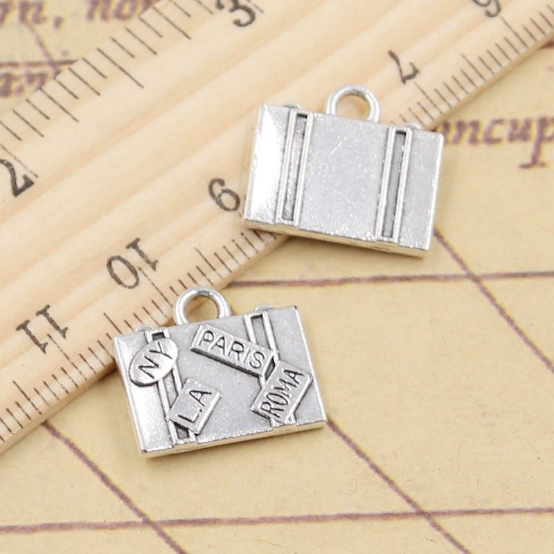 Vintage Fashion La - 10 stücke Charms Reisetaschen New York