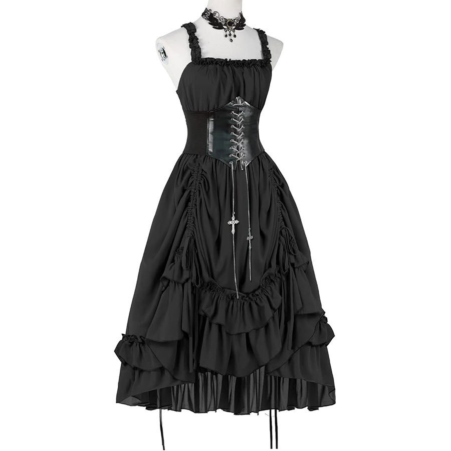 Damen Gothic Kleid Korsett Sli – Vintage Fashion Dresses Bewertung und Preis
