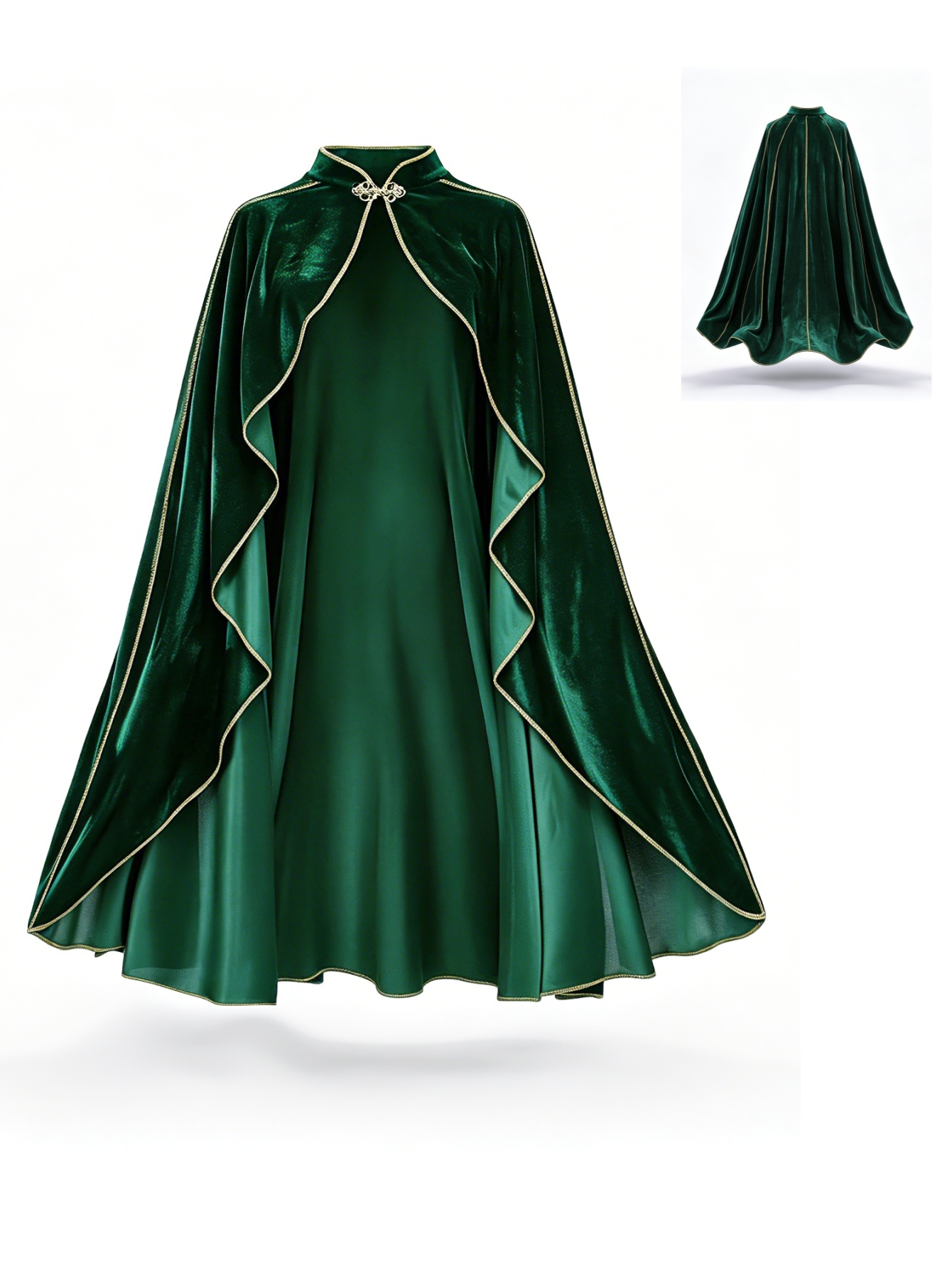 Damen Vintage Grüner Samtumhan – Vintage Fashion Dresses Bewertung und Preis