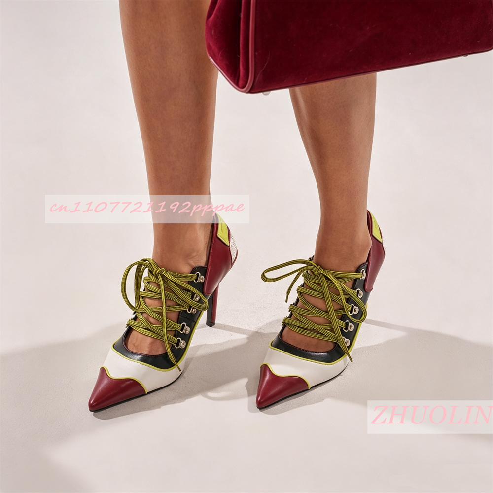 Damen-Schnürpumps mit spitzer  – Vintage Fashion Online Bewertung und Preis