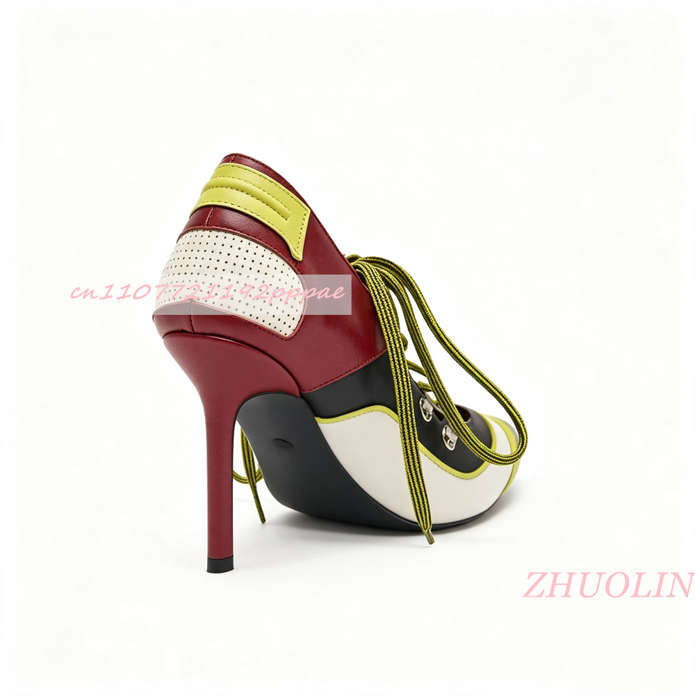 Damen-Schnürpumps mit spitzer  – Vintage Fashion Online Bewertung und Preis