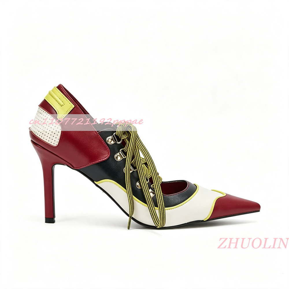 Damen-Schnürpumps mit spitzer  – Vintage Fashion Online Bewertung und Preis