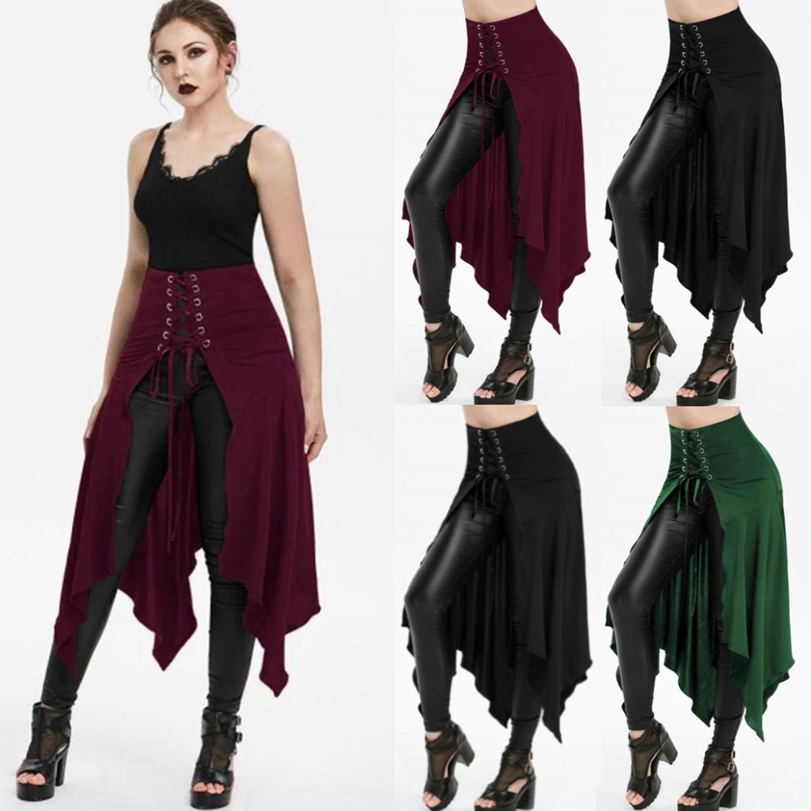 Gothic Rock Schwarz Mittelalte – Vintage Fashion Dresses Bewertung und Preis